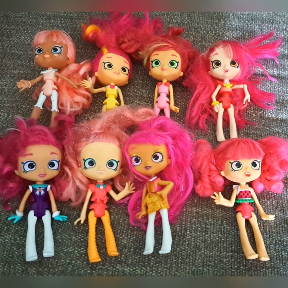 Lot of Eight Shopkins Shoppies Dolls (Bag #1) - Picture 1 of 3